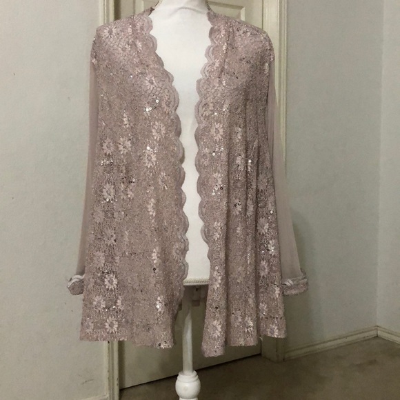 Onyx Plus Size Sequin-Lace Jacket - Picture 7 of 7